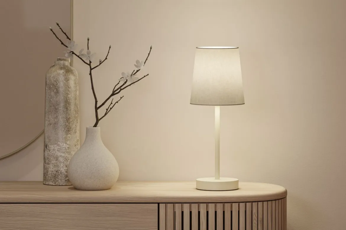 Paulmann 80102 Tischleuchte Stellan II 40cm Creme E27
