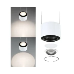 Paulmann 94903 URail LED Pendel Aldan 3000K dimmbar 230V Signalweiß RAL 9003