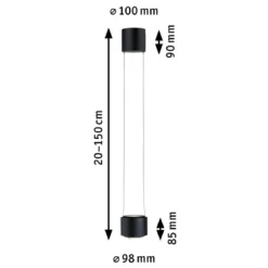 Paulmann 96813  URail LED Pendel Aldan 1-flammig schwarz dimmbar 4000K