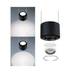 Paulmann 96813  URail LED Pendel Aldan 1-flammig schwarz dimmbar 4000K