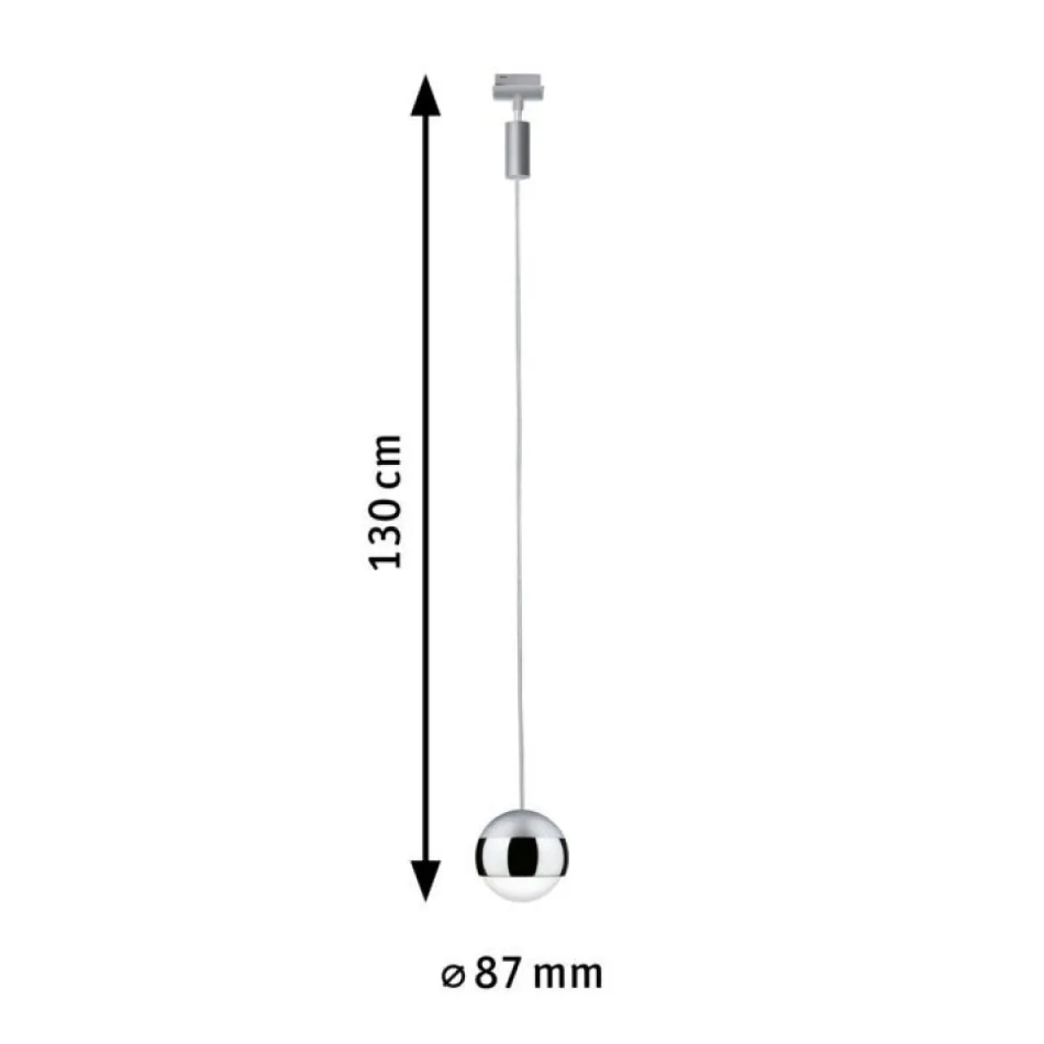 Paulmann 96804 URail LED Pendel Capsule II chrom matt chrom 4000K dimmbar