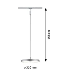 Paulmann 96790 URail LED Pendel Hildor 3000K dimmbar 230V Chrom matt