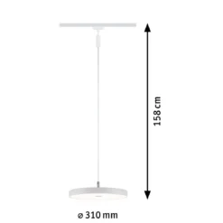 Paulmann 96791 URail LED Pendel Hildor 3000K dimmbar 230V Weiss