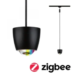 Paulmann 95684 URail LED Pendel Tyros Zigbee RGBW 230V Schwarz matt