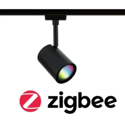 Paulmann 95664 URail LED Schienenspot Luxe Smart Home ZigBee RGBW GU10 230V Schwarz matt
