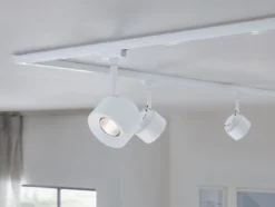 Paulmann 94893 URail LED Schienenspot Pane 3000K dimmbar 230V Signalweiß RAL 9003