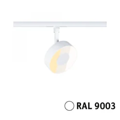 Paulmann 93150 URail LED Schienenspot Circle dimmbar 2700-4000K Signalweiß RAL 9003