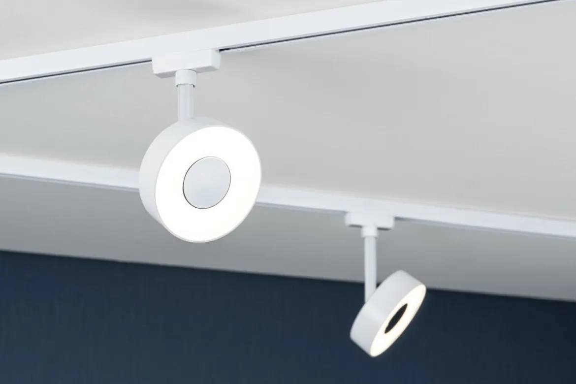 Paulmann 95703 URail LED Schienenspot Circle 3000K 3-Step-Dim 230V Signalweiß