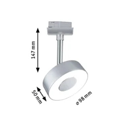 Paulmann 96799 URail LED Schienenspot Circle Chrom matt 4000K dimmbar