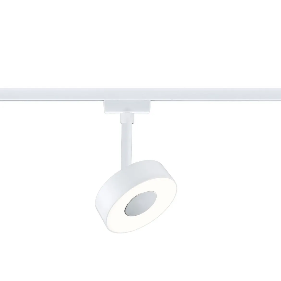 Paulmann 94891 URail LED Schienenspot Circle 3000K dimmbar 230V Signalweiß RAL 9003