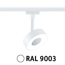 Paulmann 94892 URail LED Schienenspot Circle 4000K dimmbar 230V Signalweiß RAL 9003