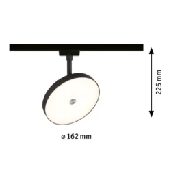 Paulmann 96789 URail LED Schienenspot Hildor 3000K dimmbar 230V Schwarz matt