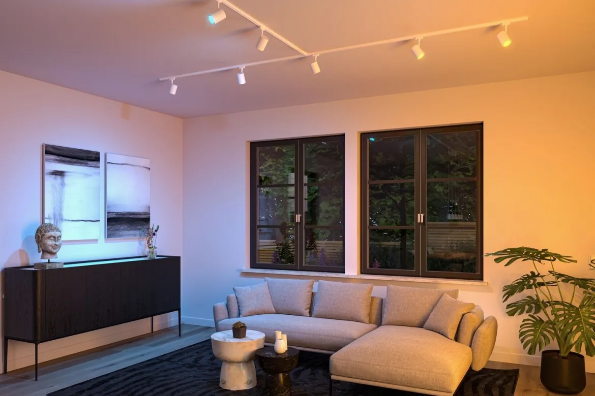 Paulmann 95663 URail LED Schienenspot Luxe Smart Home ZigBee RGBW 230V Signalweiß