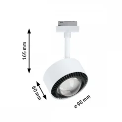 Paulmann 94898 URail LED Spot Aldan 4000K dimmbar 230V Signalweiß RAL 9003