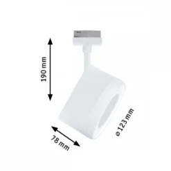 Paulmann 94900 URail LED Spot Arena 4000K dimmbar 230V Signalweiß RAL 9003