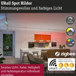 Paulmann 95689 URail LED Spot Hildor Zigbee RGBW 230V Signalweiß