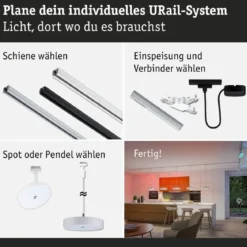 Paulmann 95689 URail LED Spot Hildor Zigbee RGBW 230V Signalweiß