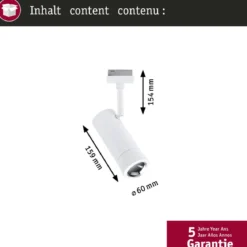Paulmann 95692 URail LED Spot Tarie Zigbee RGBW 230V Signalweiß dimmbar