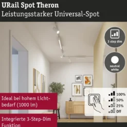 Paulmann 95698 URail LED Spot Theron Signalweiß 4000K 3-Step-Dim
