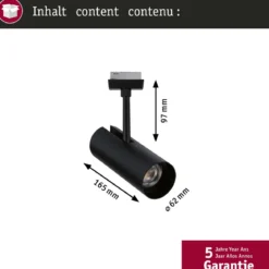 Paulmann 95699 URail LED Spot Theron Schwarz matt 4000K 3-Step-Dim