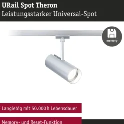 Paulmann 95697 URail LED Spot Theron Chrom matt 4000K 3-Step-Dim