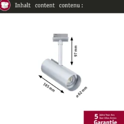 Paulmann 95697 URail LED Spot Theron Chrom matt 4000K 3-Step-Dim