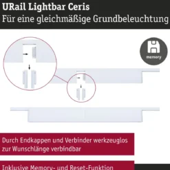 Paulmann 95707 URail Lightbar Ceris Signalweiß 3000K 3-Step-Dim