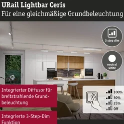 Paulmann 95708 URail Lightbar Ceris Signalweiß 4000K 3-Step-Dim