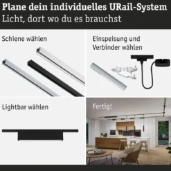 Paulmann 95710 URail Lightbar Ceris Schwarz matt 4000K 3-Step-Dim