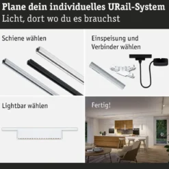 Paulmann 95713 URail Lightbar Zelos Signalweiß 3000K 3-Step-Dim
