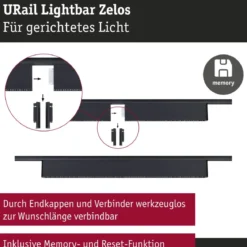 Paulmann 95715 URail Lightbar Zelos Schwarz matt 3000K 3-Step-Dim