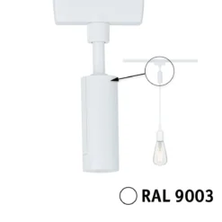 Paulmann 95655 URail Pendel Adapter Universal Signalweiß RAL 9003