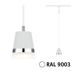 Paulmann 95629 URail Pendel Cone max.10W GU10 230V Signalweiß RAL 9003