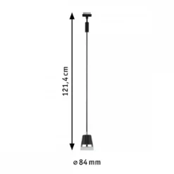 Paulmann 95630 URail Pendel Cone max.10W GU10 230V Schwarz matt