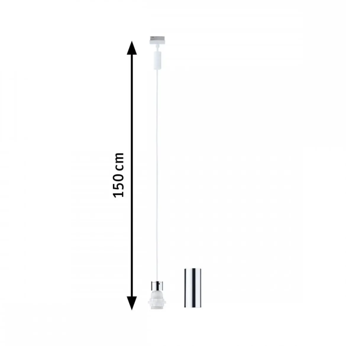 Paulmann 94887 URail Pendel 2Easy Basic E27 230V Signalweiß RAL 9003