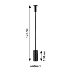 Paulmann 93146 URail Pendel Lirena Schwarz max.10W GU10