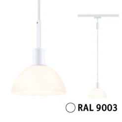 Paulmann 94885 URail Pendel Sarrasani E14 230V Signalweiß RAL 9003 Opal