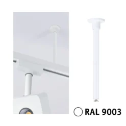 Paulmann 95654 URail Schienen Abhängung Schiene 105mm Signalweiß RAL 9003