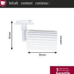 Paulmann 93149 URail Schienenspot Lirena Signalweiss max.10W GU10