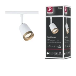 Paulmann 93136 URail Schienenspot Cover GU10 max. 10W 230V Signalweiß Gold matt