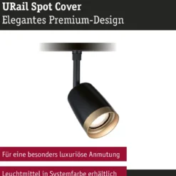 Paulmann 93137 URail Schienenspot Cover GU10 max. 10W 230V Schwarz Gold matt