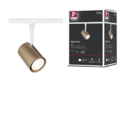 Paulmann 94916 URail Schienenspot Luxe GU10 max. 10W 230V Gold matt Signalweiß