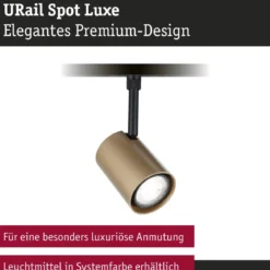 Paulmann 94917 URail Schienenspot Luxe GU10 max. 10W 230V Gold matt Schwarz matt