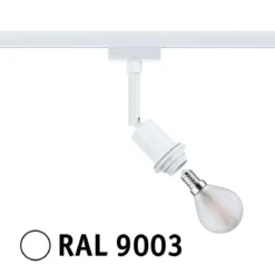 Paulmann URail Schienenspot DecoSystems Basic E14 230V Signalweiß RAL 9003