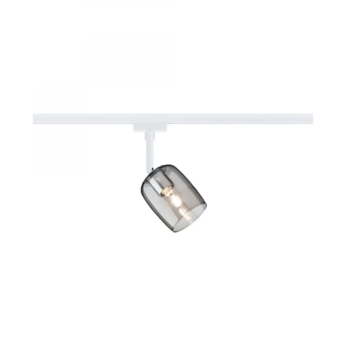 Paulmann 95700 URail Schienenspot Blossom G9 dimmbar 230V Signalweiß Rauchglas