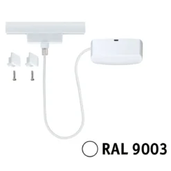 Paulmann 95644 URail Schienensystem Einspeisung Kabel 1m Signalweiß RAL 9003