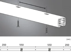 Paulmann 95666 URail Schienensystem Zubehör Schiene 1,5m 230V Schwarz matt