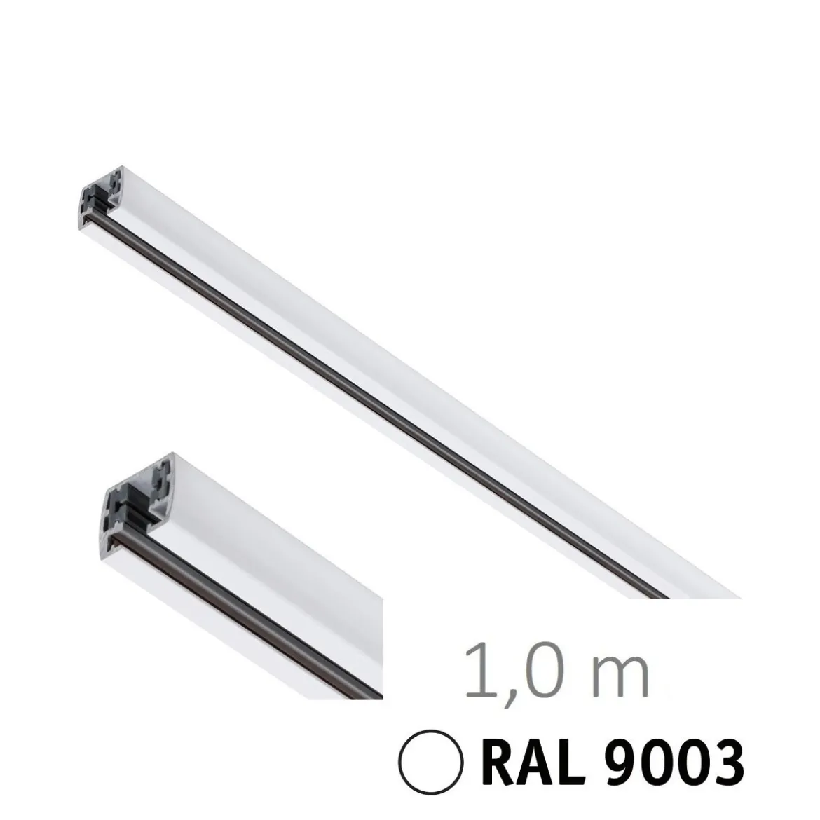 Paulmann 95639 URail Schienensystem Schiene 1m 230V Signalweiß RAL 9003