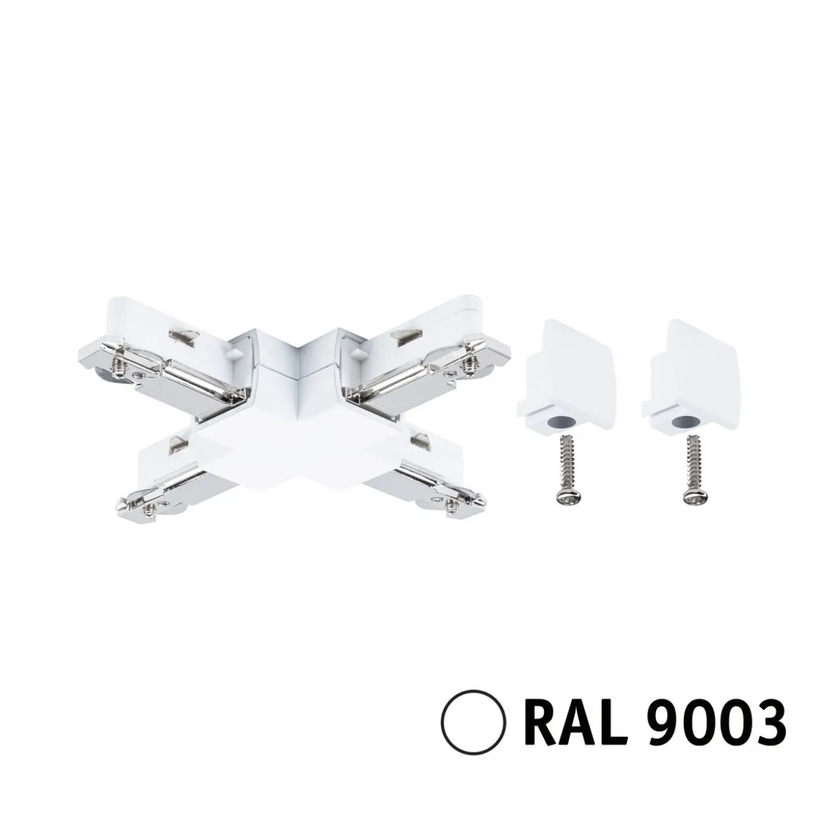 Paulmann 95648 URail Schienensystem X-Verbinder 230V Signalweiß RAL 9003