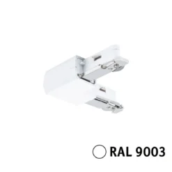 Paulmann 95646 URail Schienensystem L-Verbinder 230V Signalweiß RAL 9003
